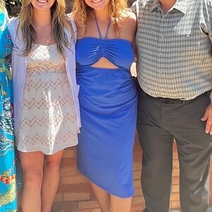 Target Backless Mid Cutout Blue Dress